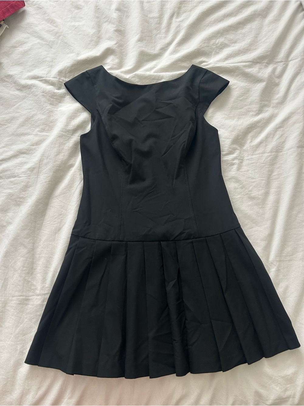 Aritzia black drop waist mini dress